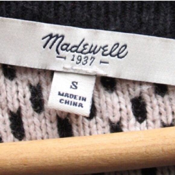 Madewell  Black White  Sweater - Picture 8 of 8